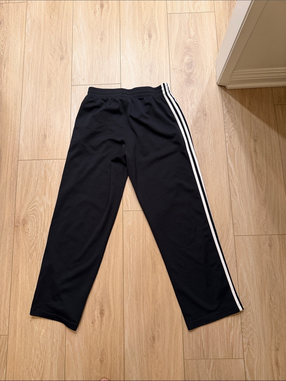 adidas Black Joggers with White Side Stripes - - Picture 2 of 4